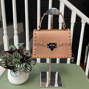 Most Wanted Jelly Studded Bag – Rose Gold/Copper | Gunmetal Hardware | EUC